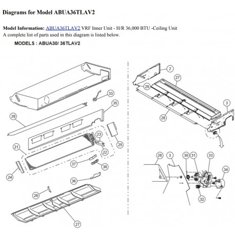 FUJITSU K9360429032 aka 9360429032 DRAIN PAN ABUA30~36 VAB DW