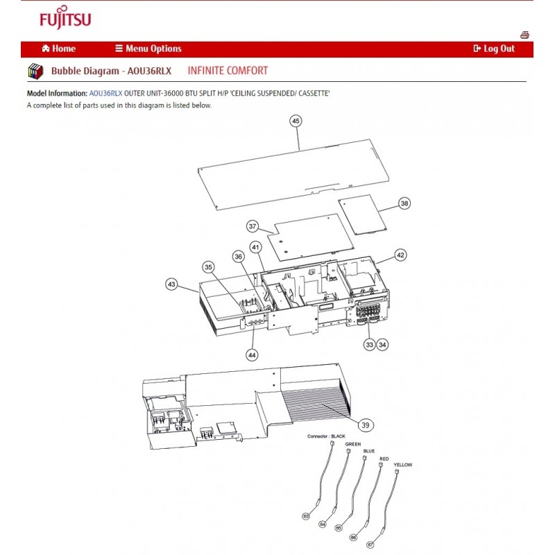 Fujitsu K9900621001 Thermistor Discharge Pipe Hfi Dtn W513h6p Ftz136w L1 650 Ylw Air Conditioners R Us