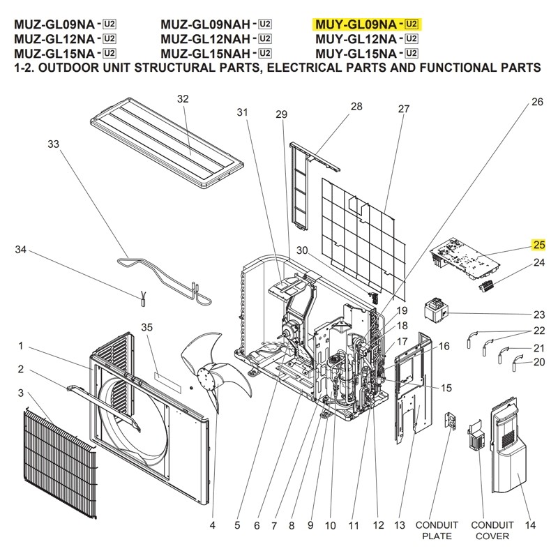 MITSUBISHI U01 A46 451 INVERTER P.C. BOARD