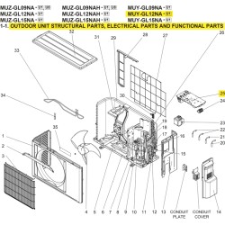 MITSUBISHI U01 A14 451 INVERTER P.C BOARD