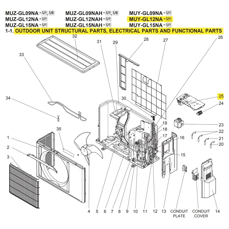 MITSUBISHI U01 A50 451 INVERTER P.C BOARD