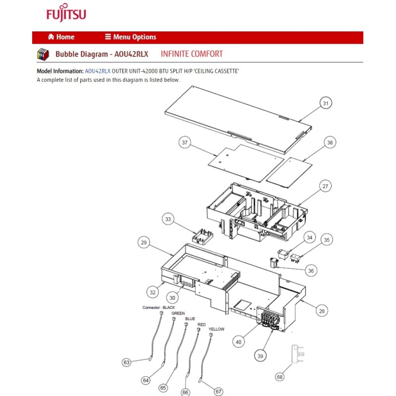 FUJITSU K9709681008 aka 9709681008 INVERTER CONTROL 42RLX HY K10DB-1001HUE-C1-SV PLUS  HEATSINK