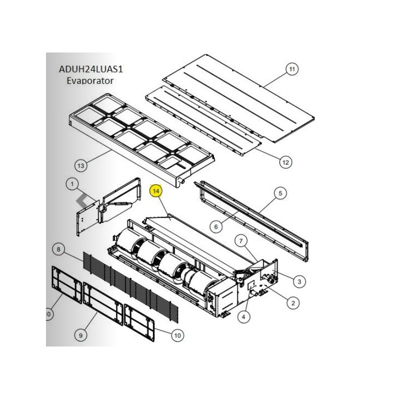 FUJITSU K9380682226B aka 9380682226B EVAPORATOR TA (R) ARU24 HF DW