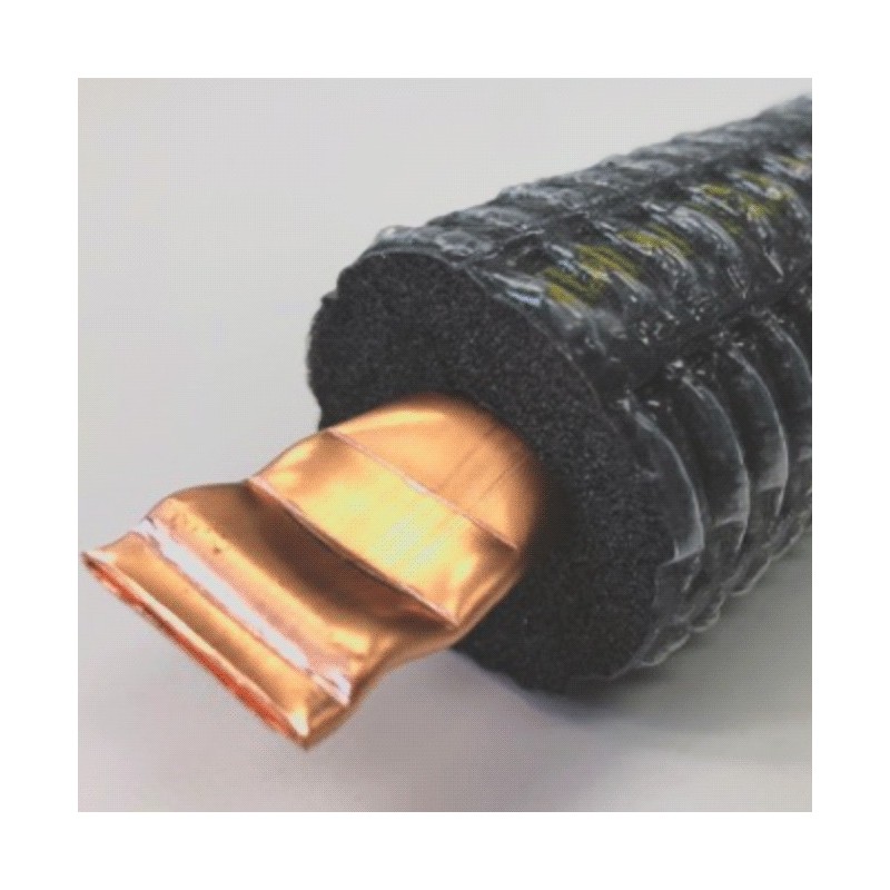 1/2 inch x 50 ft. PDM GelBlack HVAC Refrigerant Copper Pipe Lineset with PE (Polyethylene) Insulation (164 ft optional)