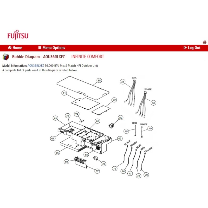 FUJITSU K9709893098 aka 9709893098 POWER FILTER PCB RLXFZ ZH K04BA-1003HUE-P0