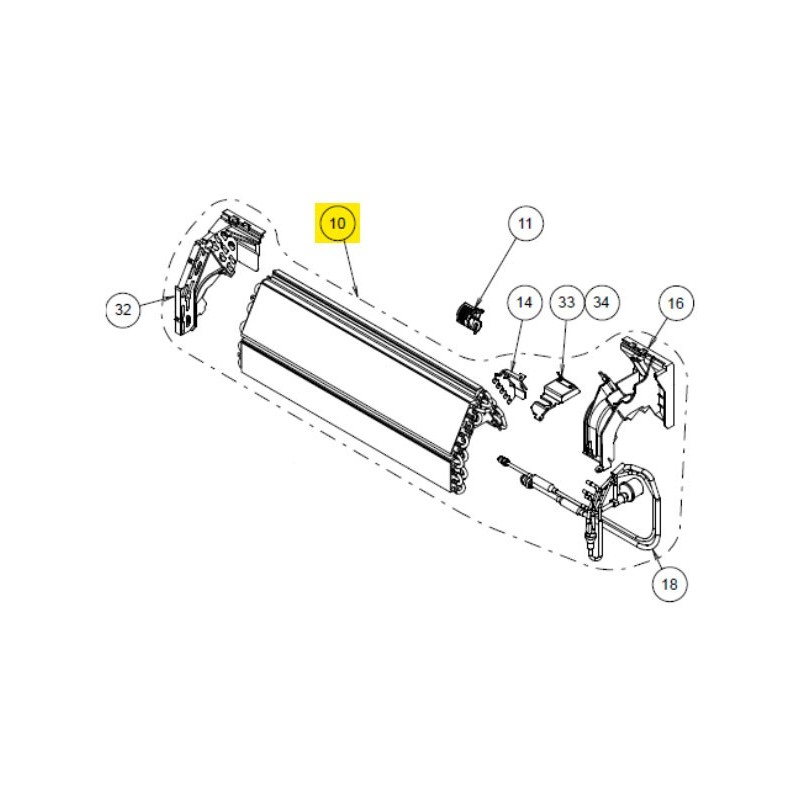 FUJITSU K9366633198 aka 9366633198 EVAPORATOR TA ASUA7/9