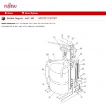 Fujitsu K9363766004 COMPRESSOR 18R1 T00 R22& NLA H25B18QABCA, 60H 18R1/C1