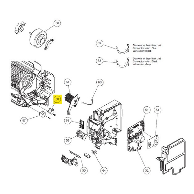 FUJITSU K9900790035 aka 9900790035 MOTOR STEP VAB 24BYJ46-22 L 350 R 200