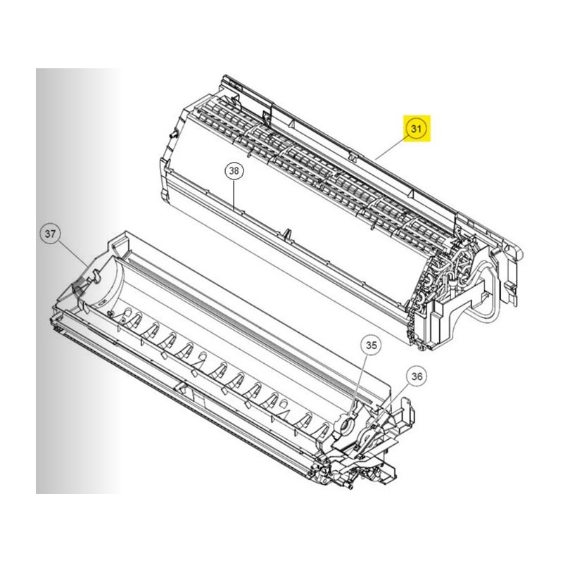 FUJITSU K9319254807 aka 9319254807 EVAPORATOR TA HY 15RLS3Y