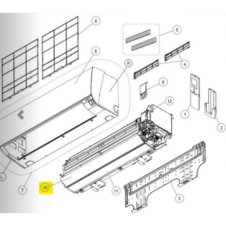 FUJITSU K9318849028 aka 9318849028 LOUVER ASU9~15RLS3