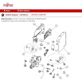 FUJITSU K9603229009 aka 9603229009 MOTOR DC BRUSHLESS 36CLX1 MFD-71TXAN 65W 340V