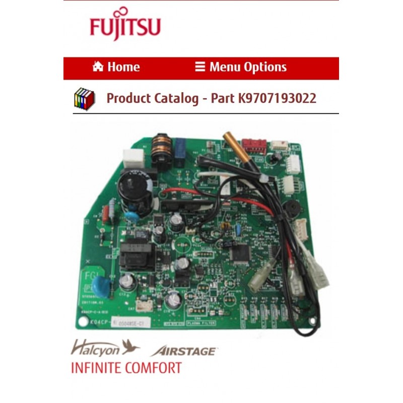 FUJITSU K9707193022 aka 9707193022 CONTROLLER PCB 18CL HY K04CP 
