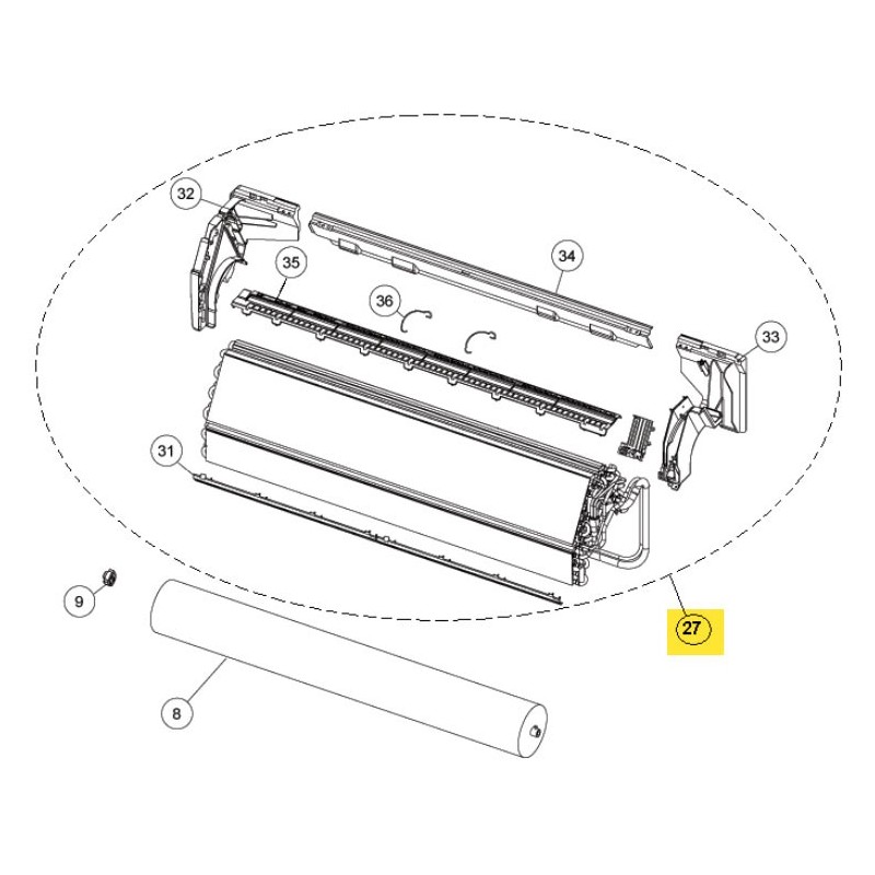 FUJITSU K9379884136 aka 9379884136 EVAPORATOR TA 24CL/RL/Q