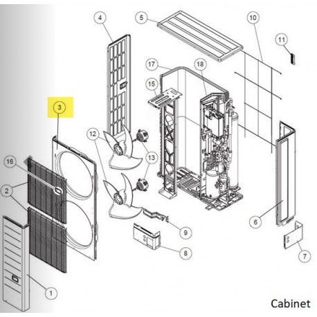 FUJITSU K9380465003 aka 9380465003 FRONT PANEL HVAB SGCC-N-M-O Z18 T0.8