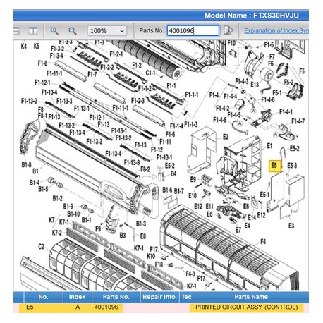 DAIKIN 4001096 PRINTED CIRCUIT ASSY.