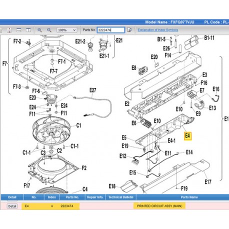 DAIKIN 2223474 PRINTED CIRCUIT ASSY