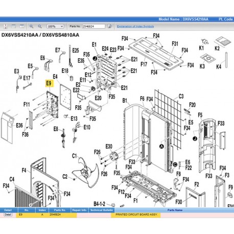 DAIKIN 2546824 PRINTED CIRCUIT BOARD ASSY.