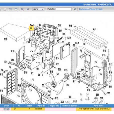 DAIKIN 2050481 PRINTED CIRCUIT ASSY