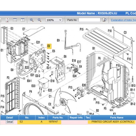 DAIKIN 1979147 PRINTED CIRCUIT ASSY