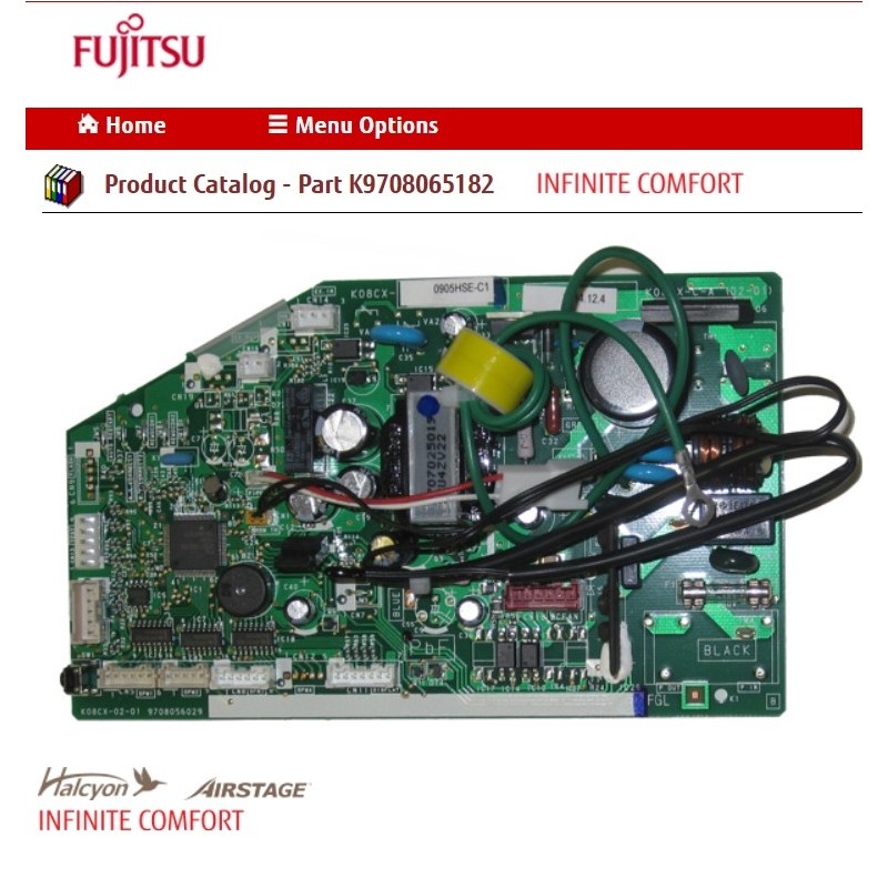 FUJITSU K9708065182 aka 9708065182 CONTROLLER PCB ASU30RLX HY 