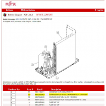 FUJITSU K9332603002 aka 9332603002 COMPRESSOR ASSY 9/12RL2 DW ASM89D10UFZ 230V 695W
