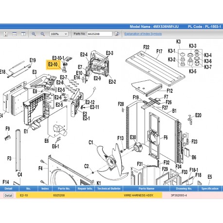 DAIKIN 6025208 WIRE HARNESS ASSY.