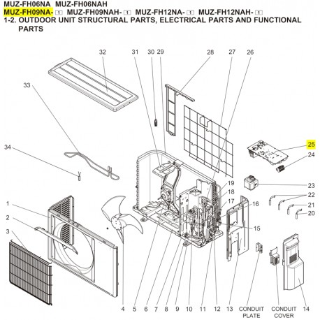 MITSUBISHI U01 A05 451 INVERTER P.C. BOARD