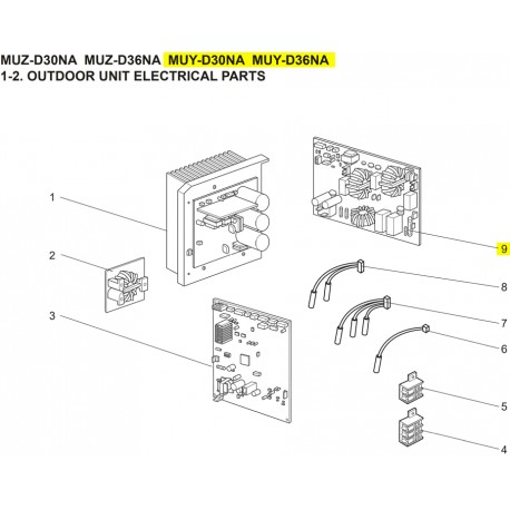 MITSUBISHI E22 D21 444 NOISE FILTER P.C. BOARD