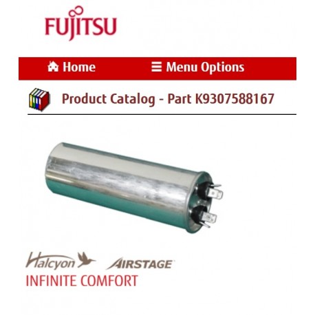 FUJITSU K9307588167 CAPACITOR RUNNING RQ/R2 45uF 250V DS251456CCXB PP