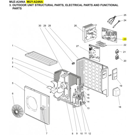 MITSUBISHI E02 A53 444 NOISE FILTER P.C. BOARD