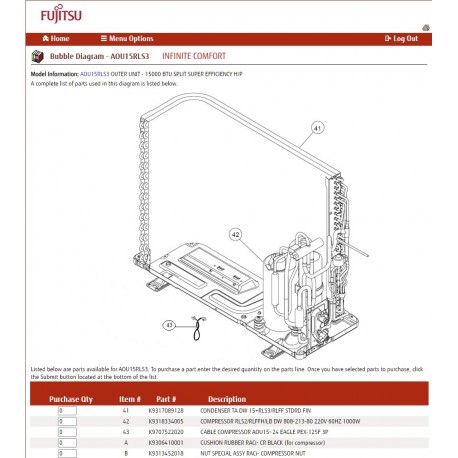 Fujitsu K9708065069 CONTROLLER PCB W/RMTH RLXQ K08CX-0805HSE-C1