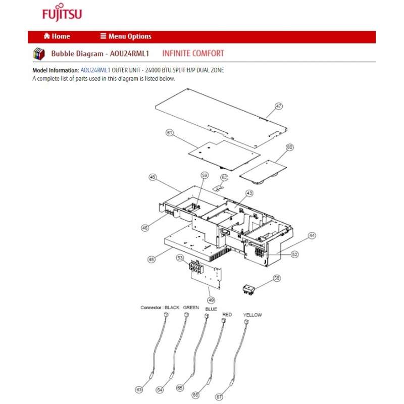 Fujitsu K9709907054 Inverter Control 24rml1 Hy K11by 1106hue C1 Air Conditioners R Us