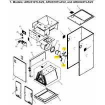 FUJITSU R66AB0059 Motor mount arm & grommet 4L small AH (for 12 and 18 models)