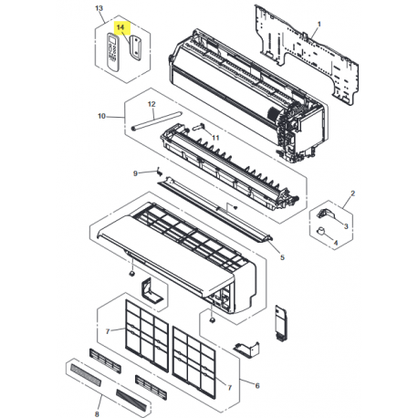 FUJITSU K9350319008 aka 9350319008 Remote controller holder