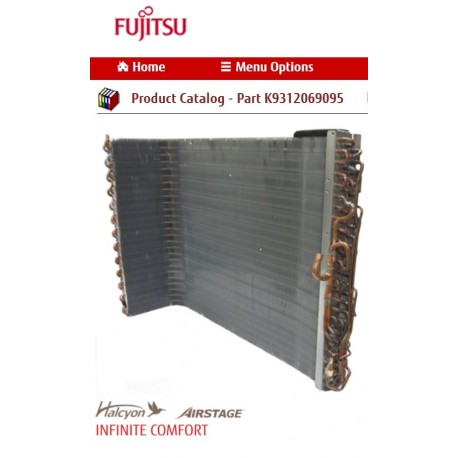 FUJITSU K9312069095 CONDENSER TA 24CL/RL DW W/A,B U BEND BLUE