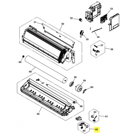 FUJITSU K9387062038 aka 9387062038 Gear cover assy