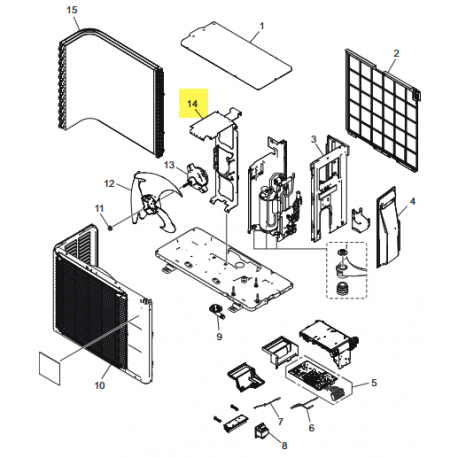 FUJITSU K9322553096 aka 9322553096 Motor bracket assy (12 model)