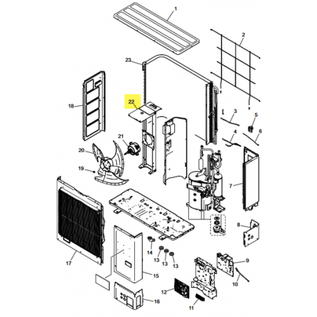 FUJITSU K9383862007 aka 9383862007 Motor bracket assy