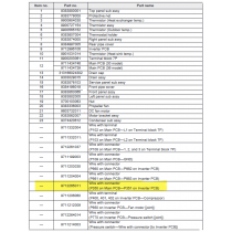 FUJITSU K9712265011 aka 9712265011 Wire with connector (P350 on Main PCB—P351 on Inverter PCB)