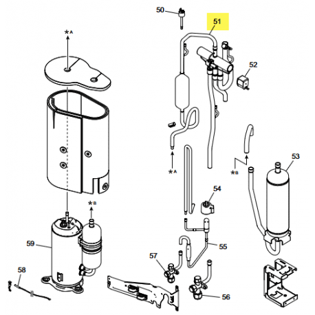 FUJITSU K9374425648 aka 9374425648 4-way valve assy