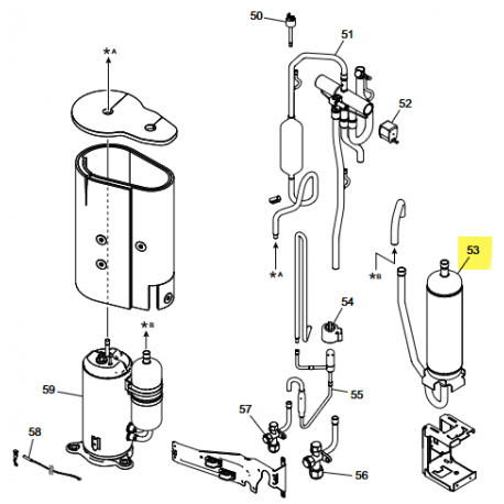 FUJITSU K9375250249 aka 9375250249 Accumulator assy