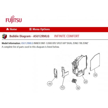 FUJITSU K9705712102 aka 9705712102 CONTROLLER PCB W/TH 12RMLQ HY K04CP-0501HSE-C1