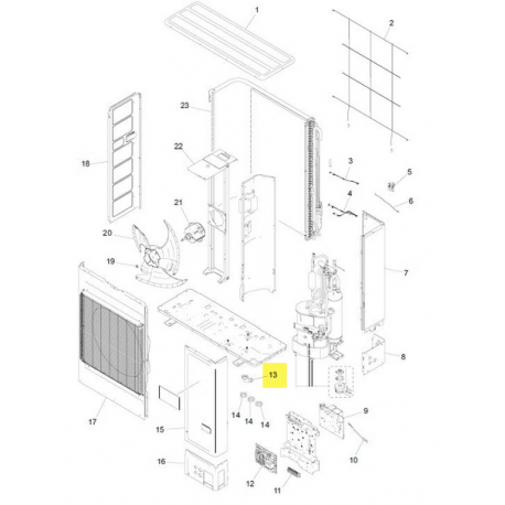 FUJITSU K9381752089 aka 9381752089 DRAIN PAN SUB ASSY DW A2L