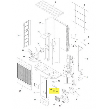 FUJITSU K9383816543 aka 9383816543 EVAPORATOR TA A2L