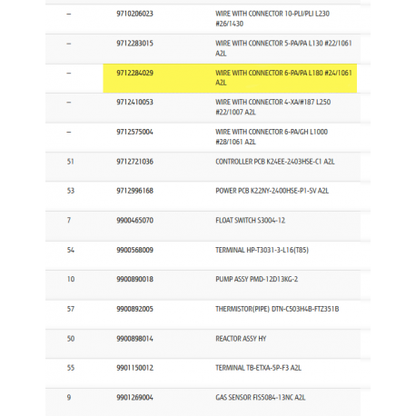 FUJITSU K9712284029 aka 9712284029 WIRE WITH CONNECTOR 6-PA/PA L180 24/1061 A2L