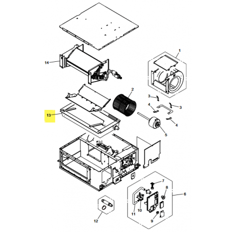 FUJITSU K9381752072 aka 9381752072 Drain pan sub assy