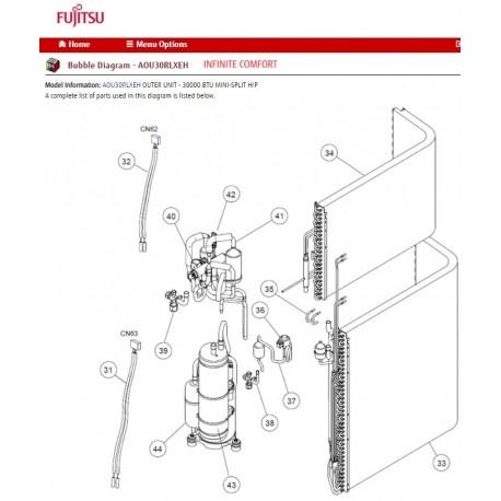 FUJITSU K9900598013 THERMISTOR DISCH/COMP ASSY PT2M-D51G-F2-2