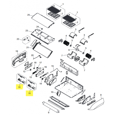 FUJITSU K9384375001 aka 9384375001 L and R louver assy