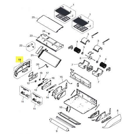 FUJITSU K9384320001 aka 9384320001 Side panel R sub assy