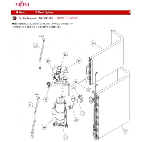 FUJITSU K9970098062 COIL EXPANSION VALVE XEH/GLX HAM-MD12KG-206 L850